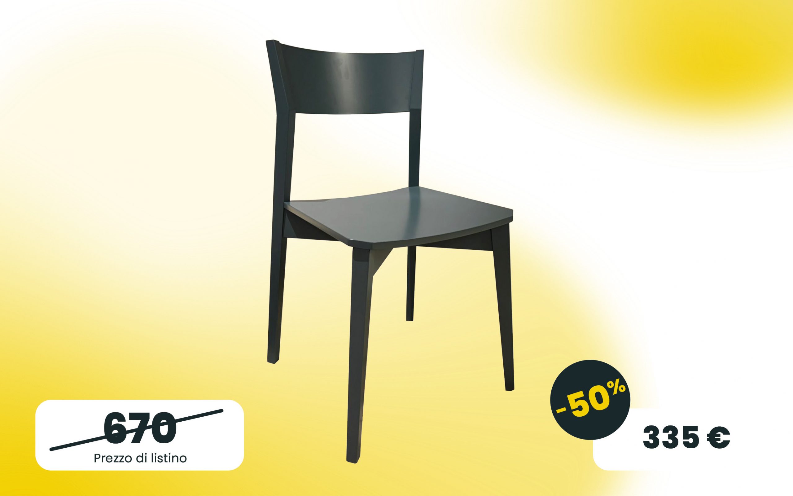 Coppia di sedie Kate laccate oceano in promo a Parma